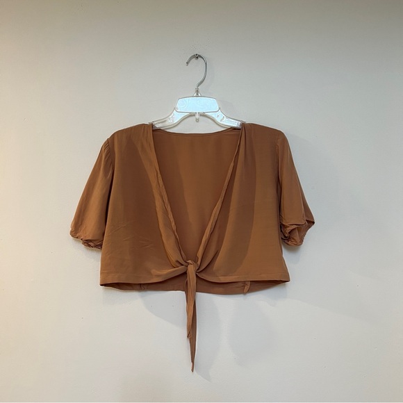 🤎 SET - Metallic bronze coloured wrap top & wrap skirt - custom made!🤎 - Picture 3 of 10